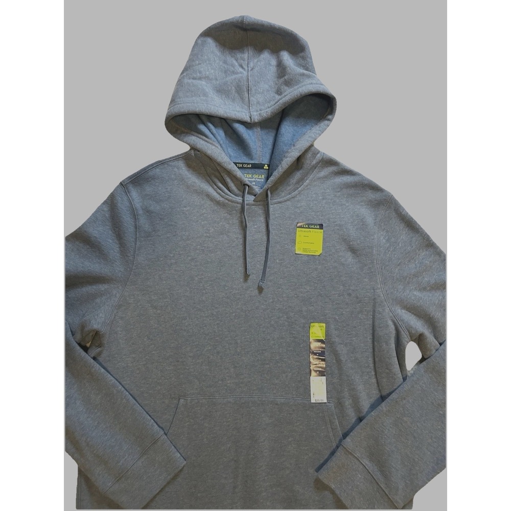 Tek Gear NEW Ultrasoft Fleece‎ Pullover Hoodie Men's Medium Light Blue Soft HOOD